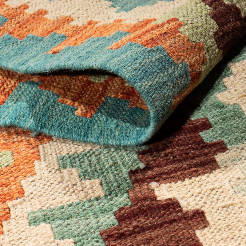 Biegacz Dywan Kelim - Splash - 304 x 75 cm - wielokolorowy