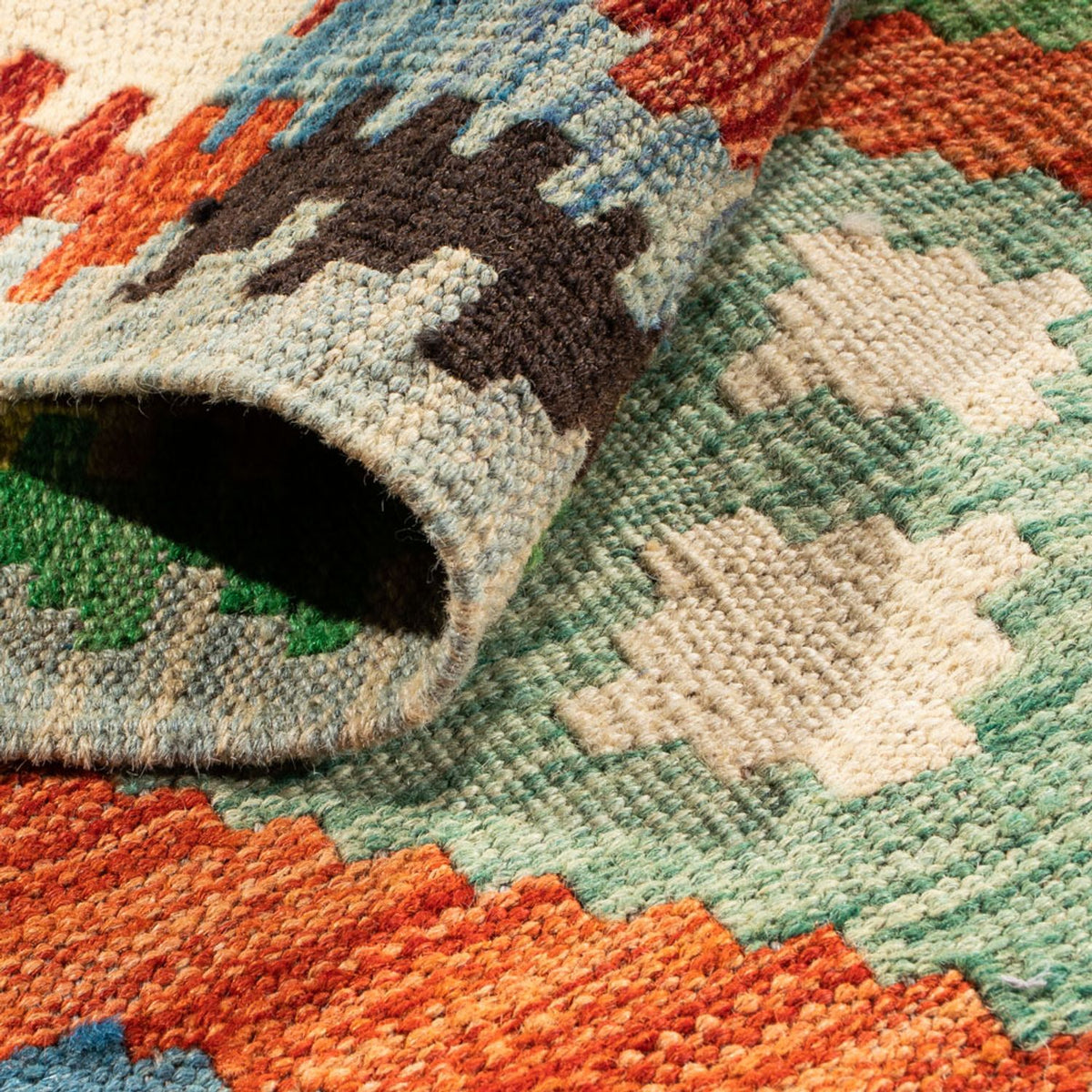 Dywan Kelim - Splash - 89 x 63 cm - wielokolorowy