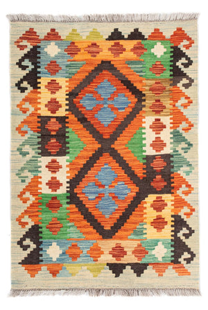 Dywan Kelim - Splash - 89 x 63 cm - wielokolorowy