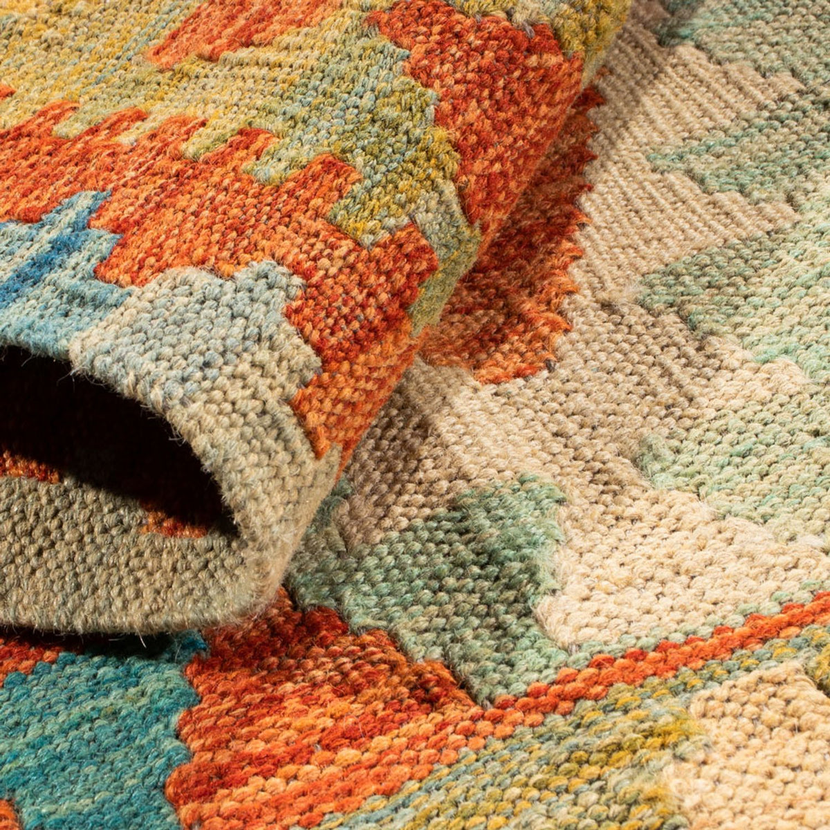 Dywan Kelim - Splash - 89 x 63 cm - wielokolorowy