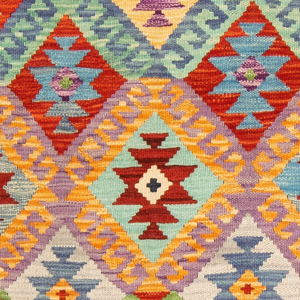 Biegacz Dywan Kelim - Splash - 204 x 79 cm - wielokolorowy