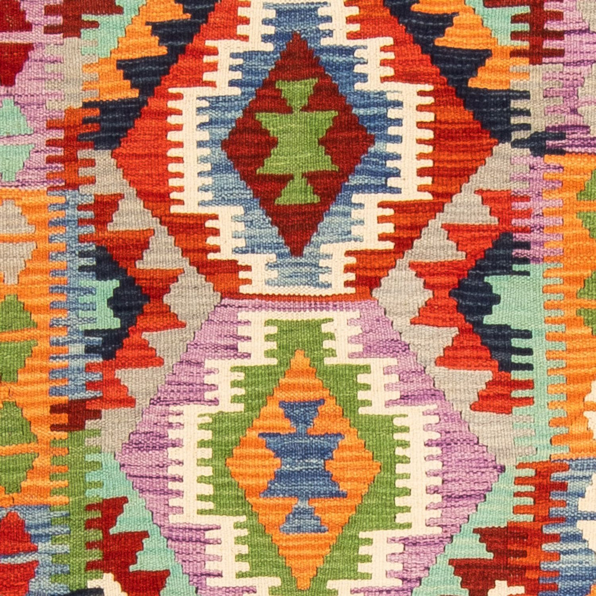 Biegacz Dywan Kelim - Splash - 208 x 86 cm - wielokolorowy