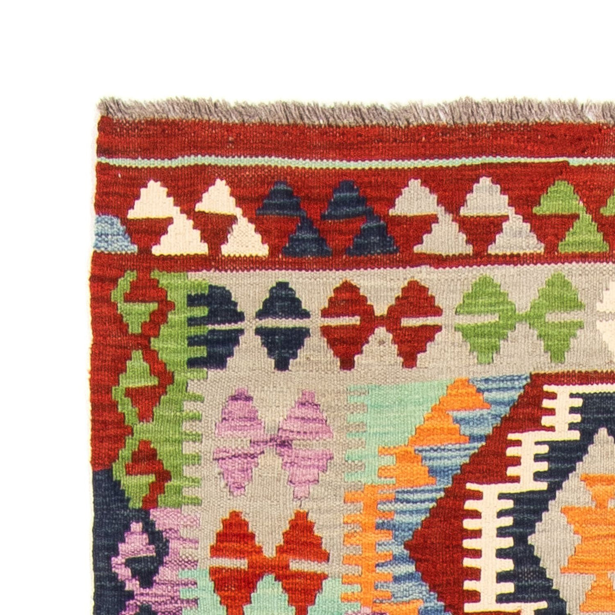 Biegacz Dywan Kelim - Splash - 208 x 86 cm - wielokolorowy