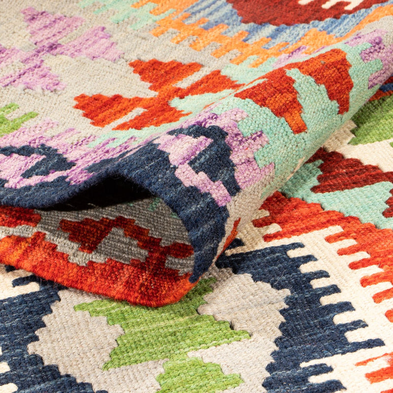 Biegacz Dywan Kelim - Splash - 208 x 86 cm - wielokolorowy