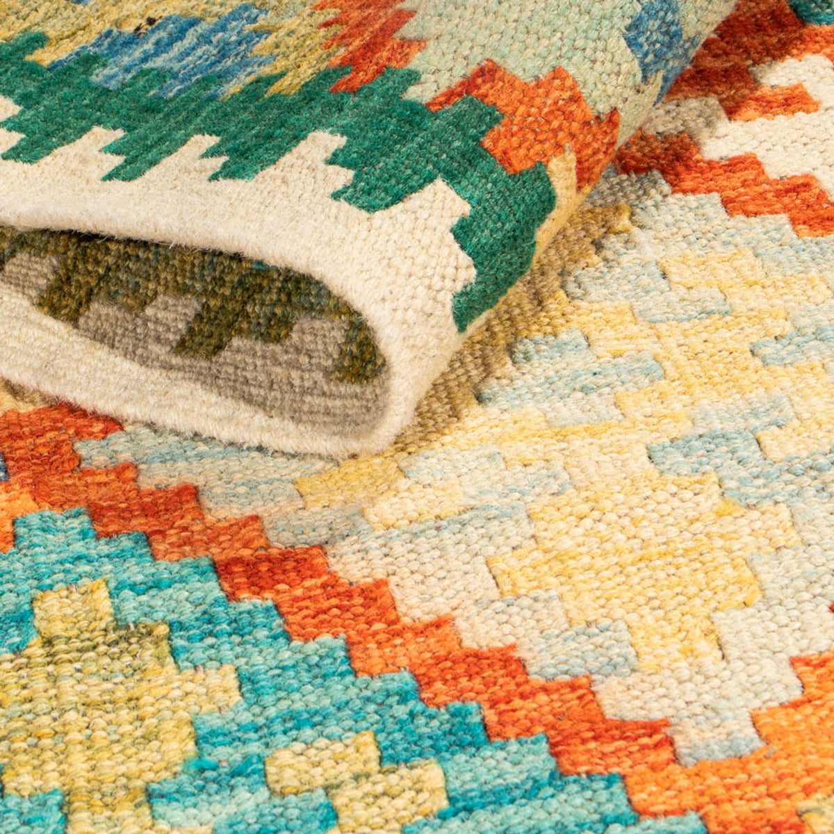 Biegacz Dywan Kelim - Splash - 297 x 86 cm - wielokolorowy