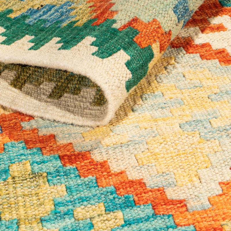 Biegacz Dywan Kelim - Splash - 297 x 86 cm - wielokolorowy