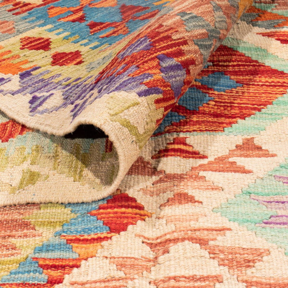 Dywan Kelim - Splash - 401 x 303 cm - wielokolorowy