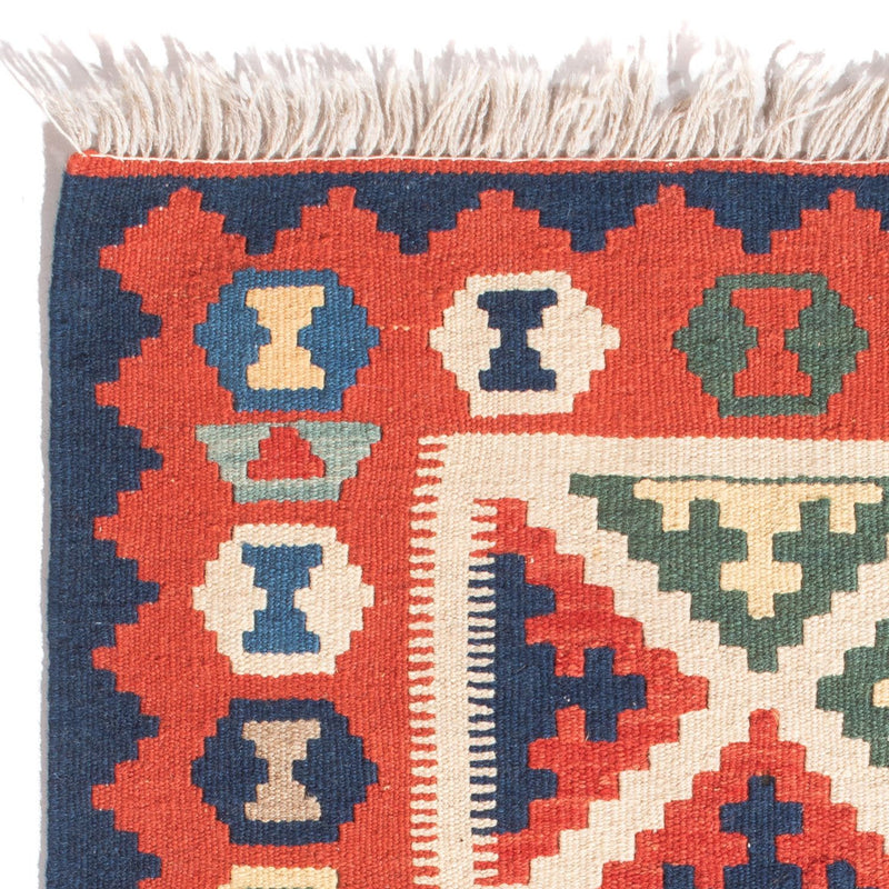 Dywan Kelim - Orientalny - 94 x 70 cm - wielokolorowy