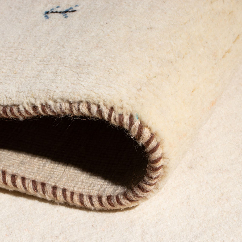 Dywan Gabbeh - perski - 160 x 75 cm - kremowy