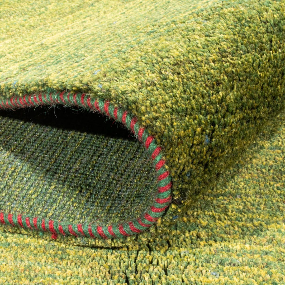 Dywan Gabbeh - perski - 195 x 154 cm - zielona