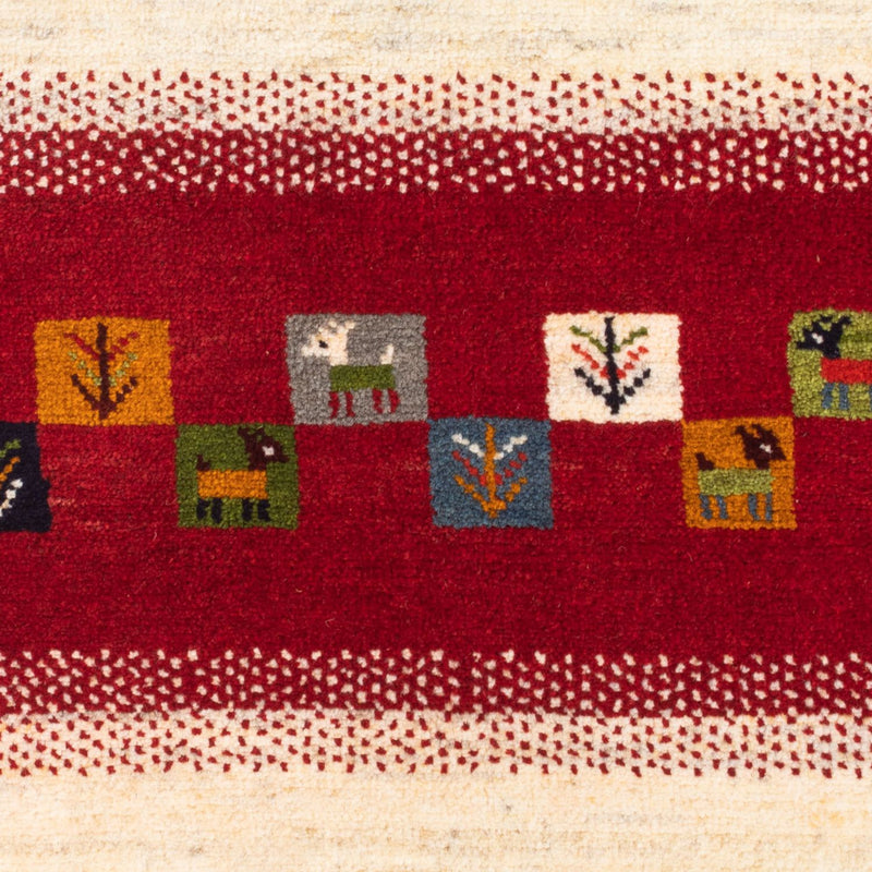 Dywan Gabbeh - perski - 90 x 66 cm - wielokolorowy