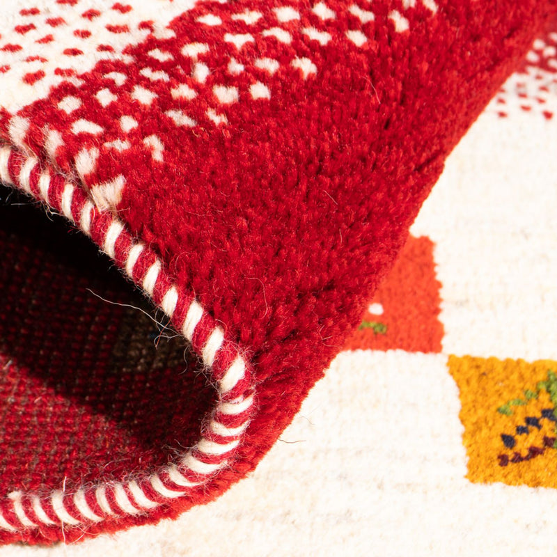 Dywan Gabbeh - perski - 90 x 66 cm - wielokolorowy