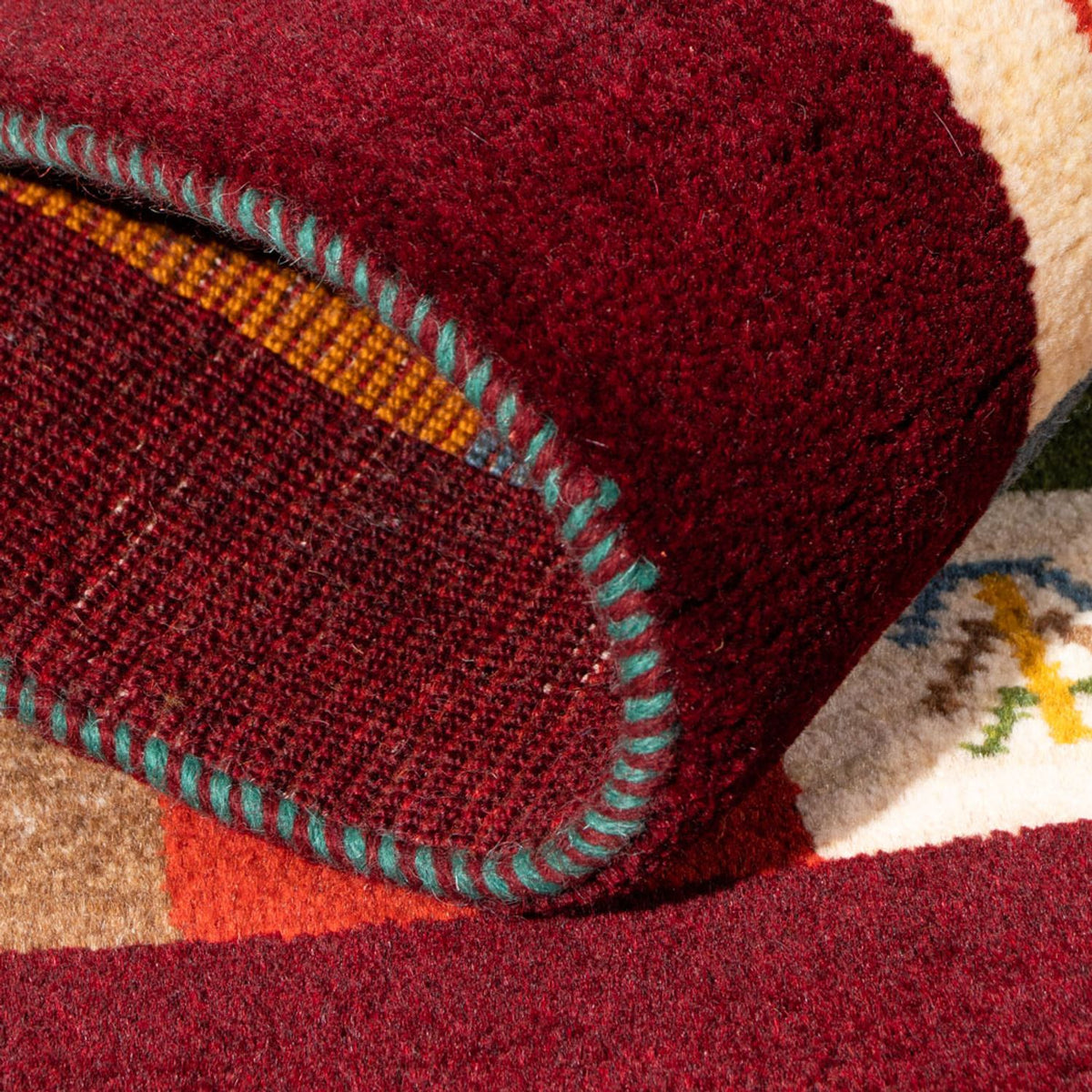 Dywan Gabbeh - perski - 88 x 61 cm - wielokolorowy