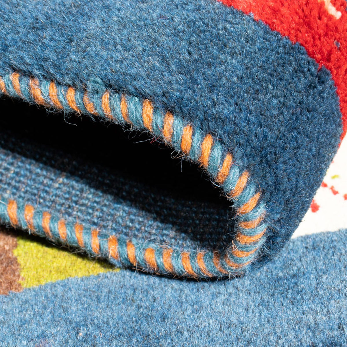 Dywan Gabbeh - perski - 90 x 62 cm - wielokolorowy