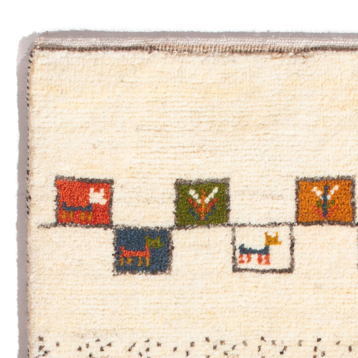 Dywan Gabbeh - perski - 92 x 63 cm - wielokolorowy