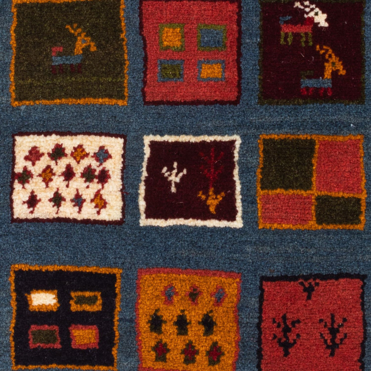 Dywan Gabbeh - perski - 90 x 65 cm - wielokolorowy