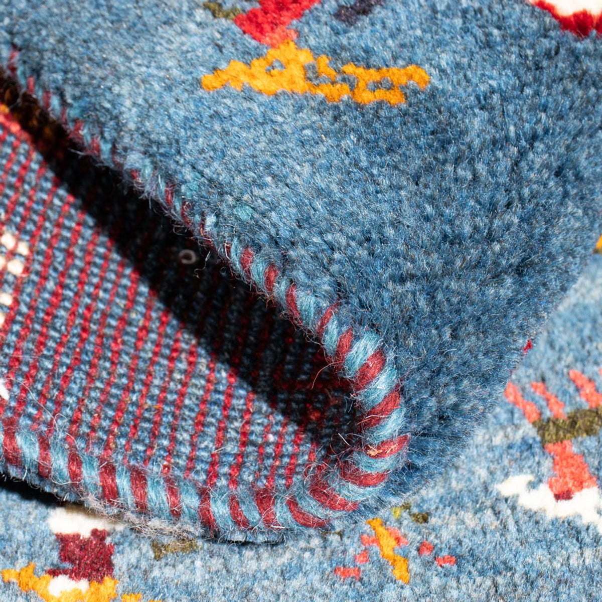 Dywan Gabbeh - perski - 90 x 65 cm - wielokolorowy