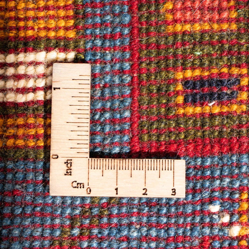 Dywan Gabbeh - perski - 90 x 65 cm - wielokolorowy