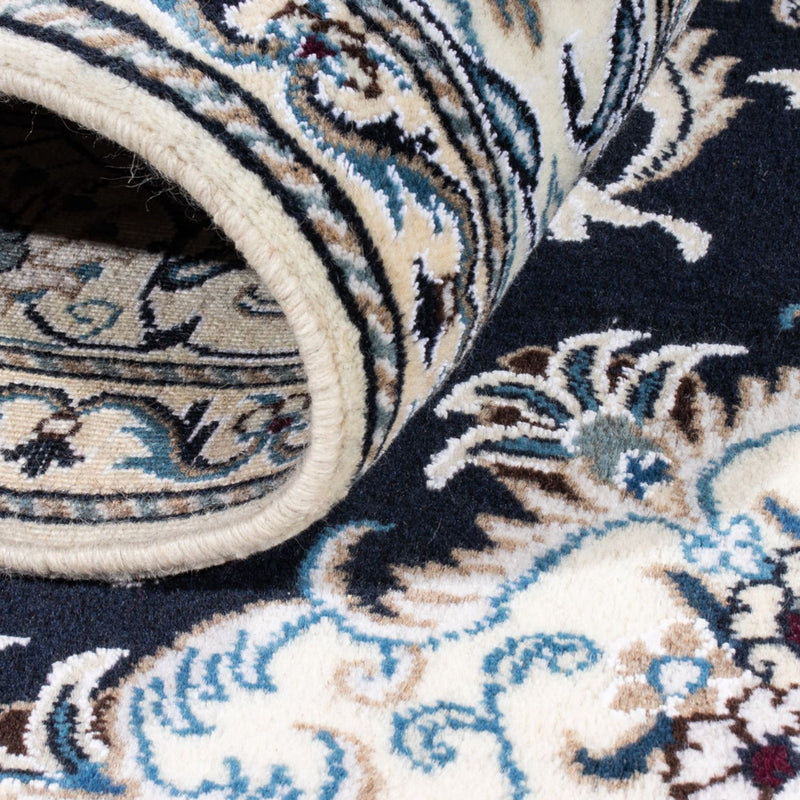 Dywan perski - Nain - 236 x 168 cm - ciemnoniebieski