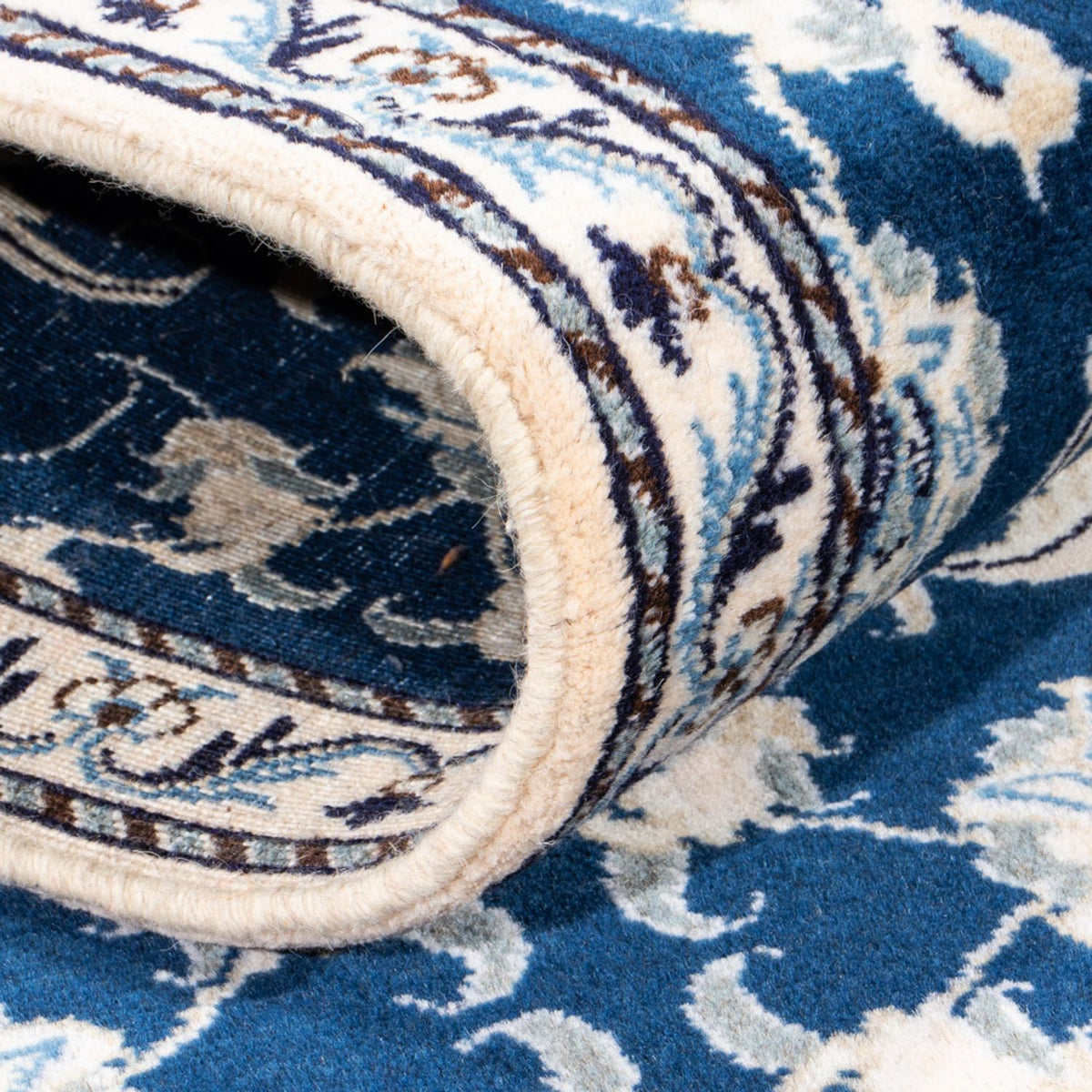 Biegacz Dywan perski - Nain - 254 x 79 cm - ciemnoniebieski