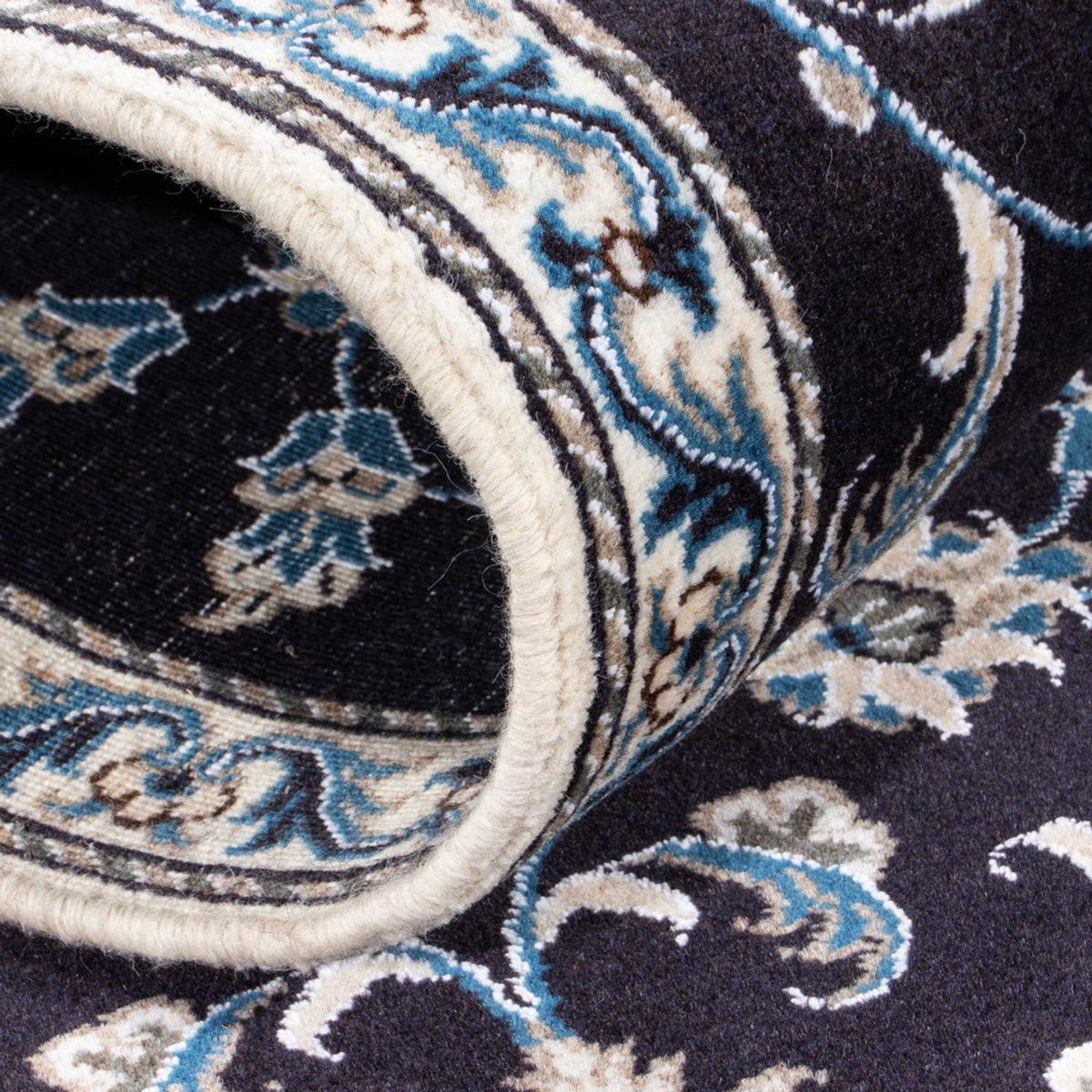 Biegacz Dywan perski - Nain - 291 x 78 cm - ciemnoniebieski