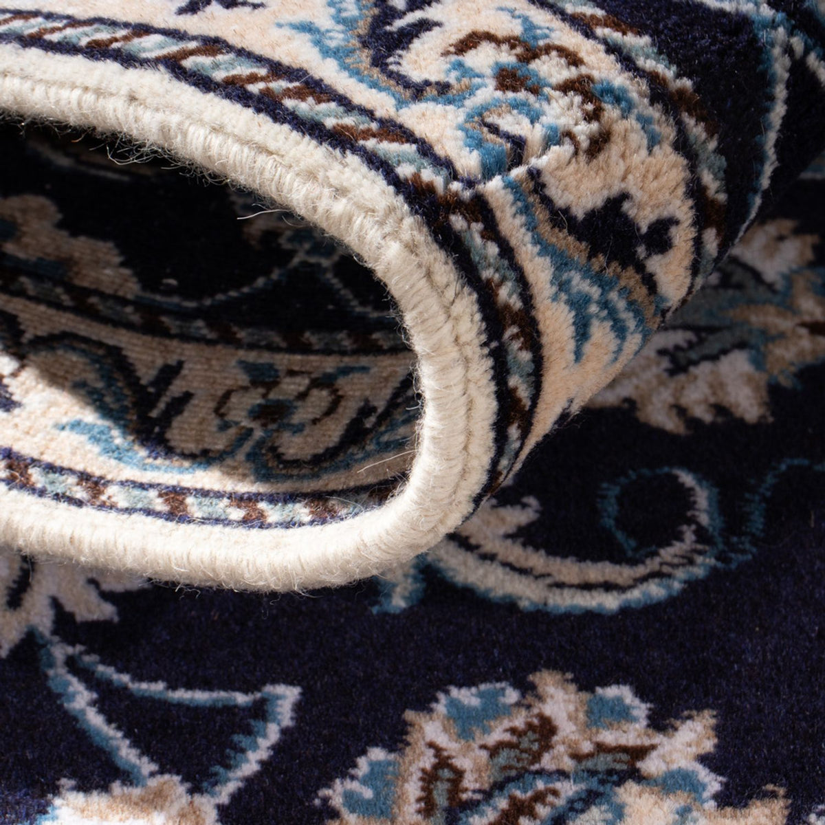 Dywan perski - Nain - 135 x 69 cm - ciemnoniebieski