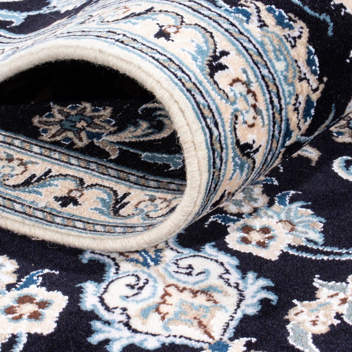 Biegacz Dywan perski - Nain - 287 x 79 cm - ciemnoniebieski