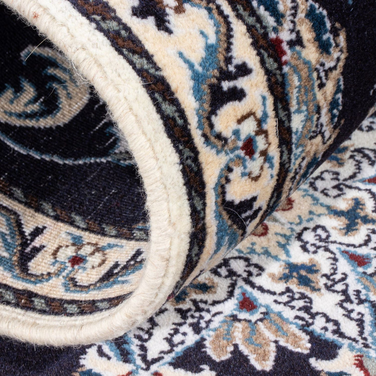 Biegacz Dywan perski - Nain - 200 x 79 cm - ciemnoniebieski