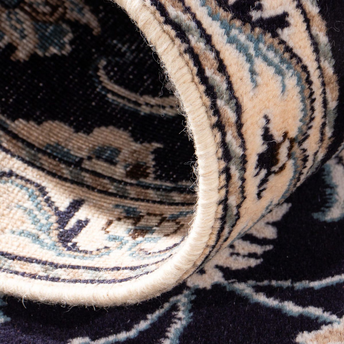 Dywan perski - Nain - 143 x 69 cm - ciemnoniebieski