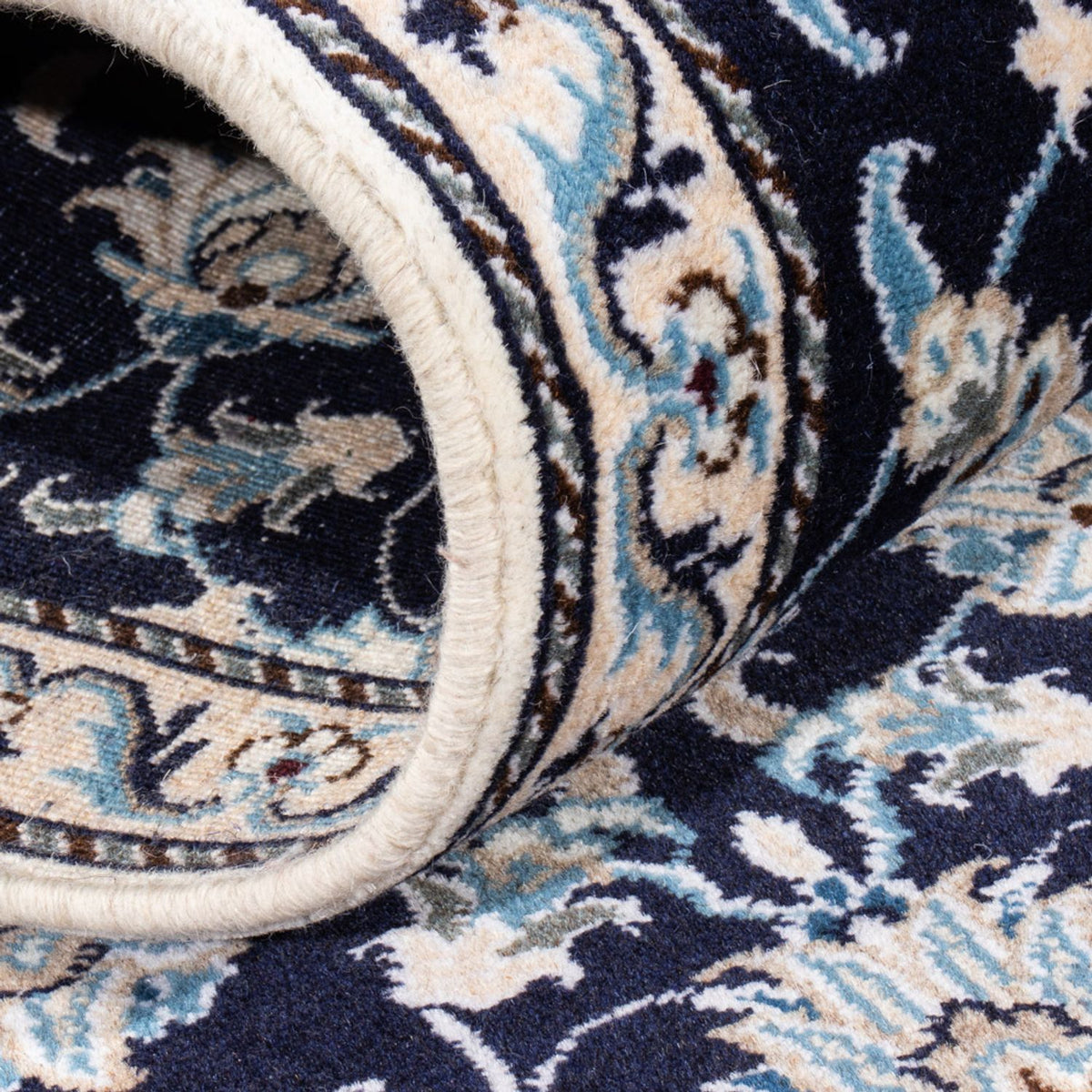 Dywan perski - Nain - 134 x 71 cm - ciemnoniebieski