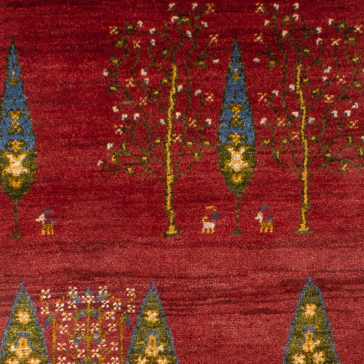 Biegacz Dywan Gabbeh - perski - 240 x 70 cm - czerwony