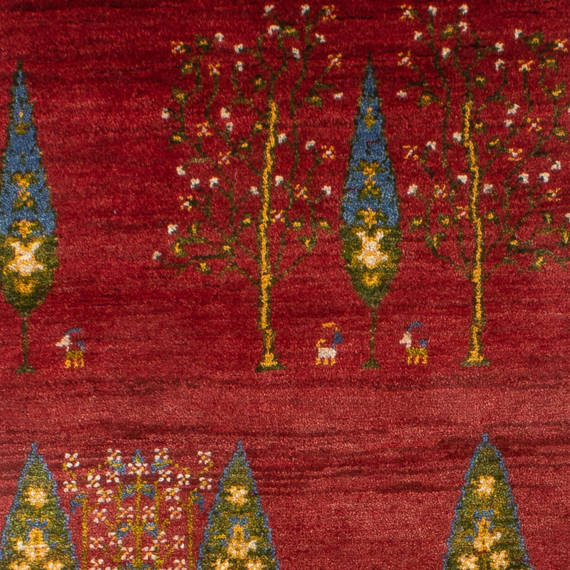 Biegacz Dywan Gabbeh - perski - 240 x 70 cm - czerwony