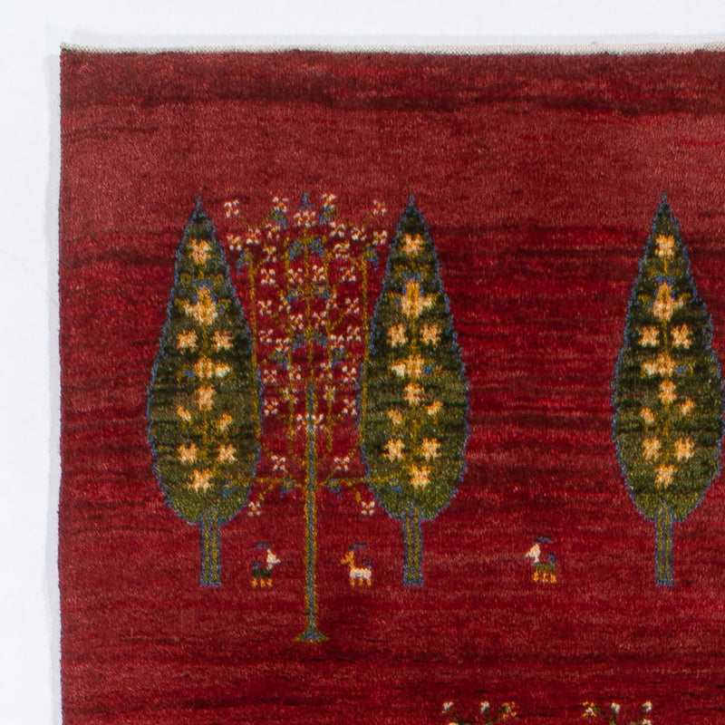 Biegacz Dywan Gabbeh - perski - 240 x 70 cm - czerwony