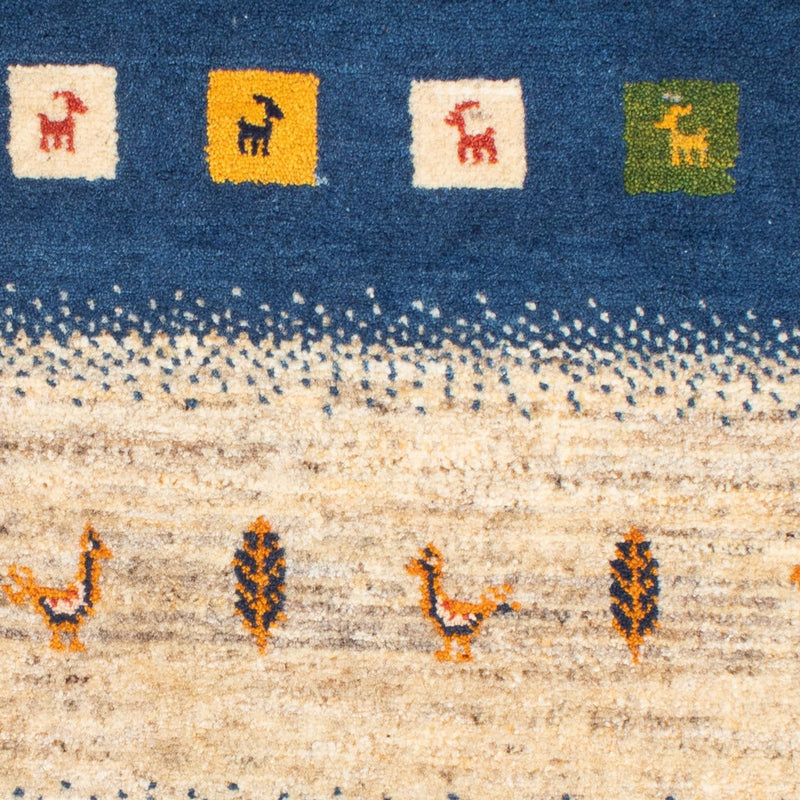 Dywan Gabbeh - perski - 123 x 85 cm - wielokolorowy