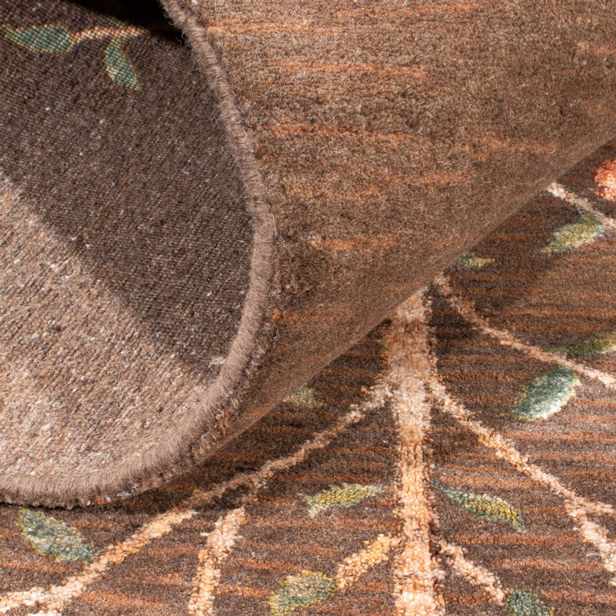 Designerski dywan - 249 x 187 cm - brązowy