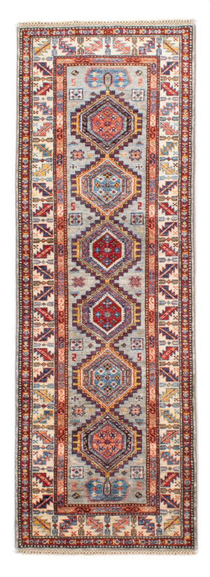 Biegacz Dywan Ziegler - Kazak - 228 x 74 cm - jasnoniebieski