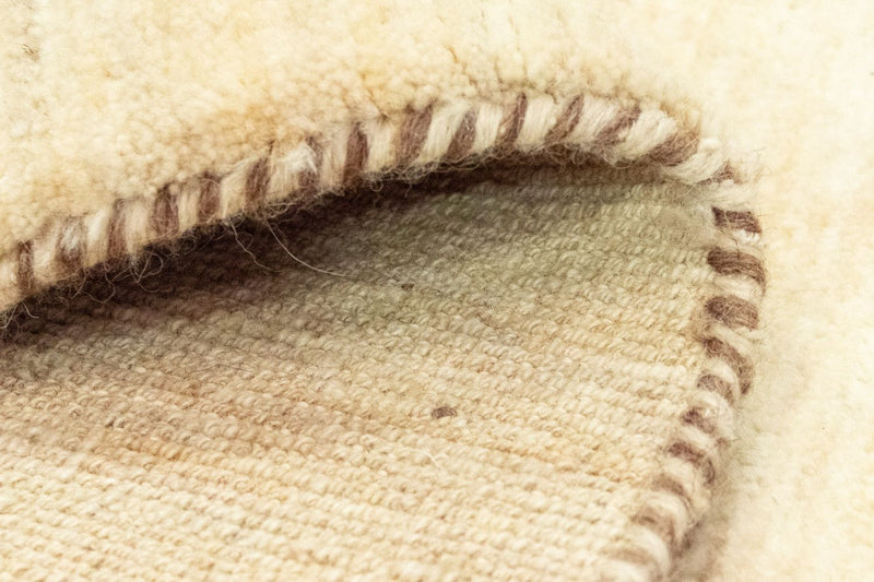 Biegacz Dywan Gabbeh - perski - 304 x 82 cm - beżowy