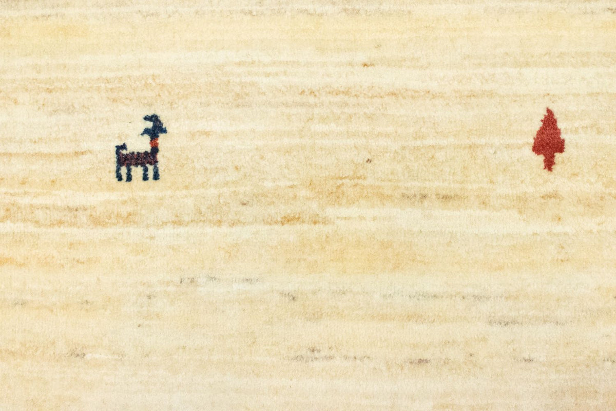 Biegacz Dywan Gabbeh - perski - 202 x 75 cm - beżowy