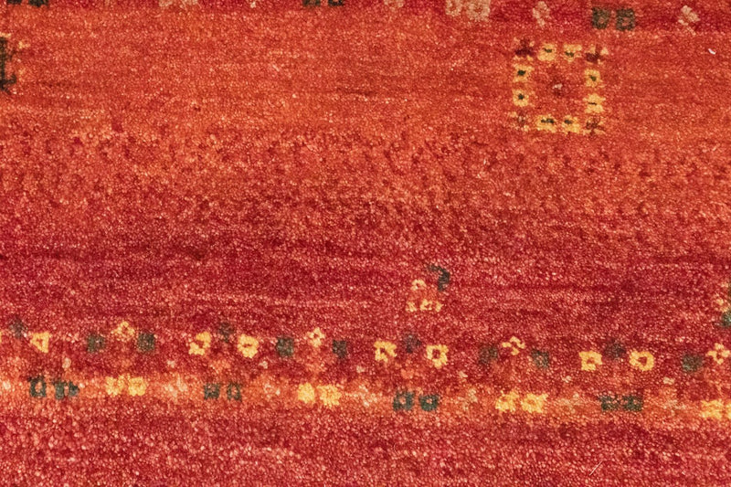 Biegacz Dywan Gabbeh - perski - 215 x 75 cm - pomarańczowy