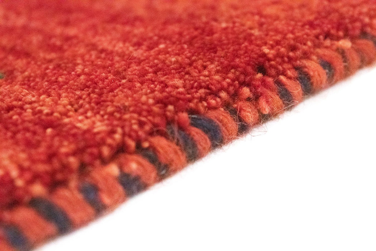 Biegacz Dywan Gabbeh - perski - 215 x 75 cm - pomarańczowy