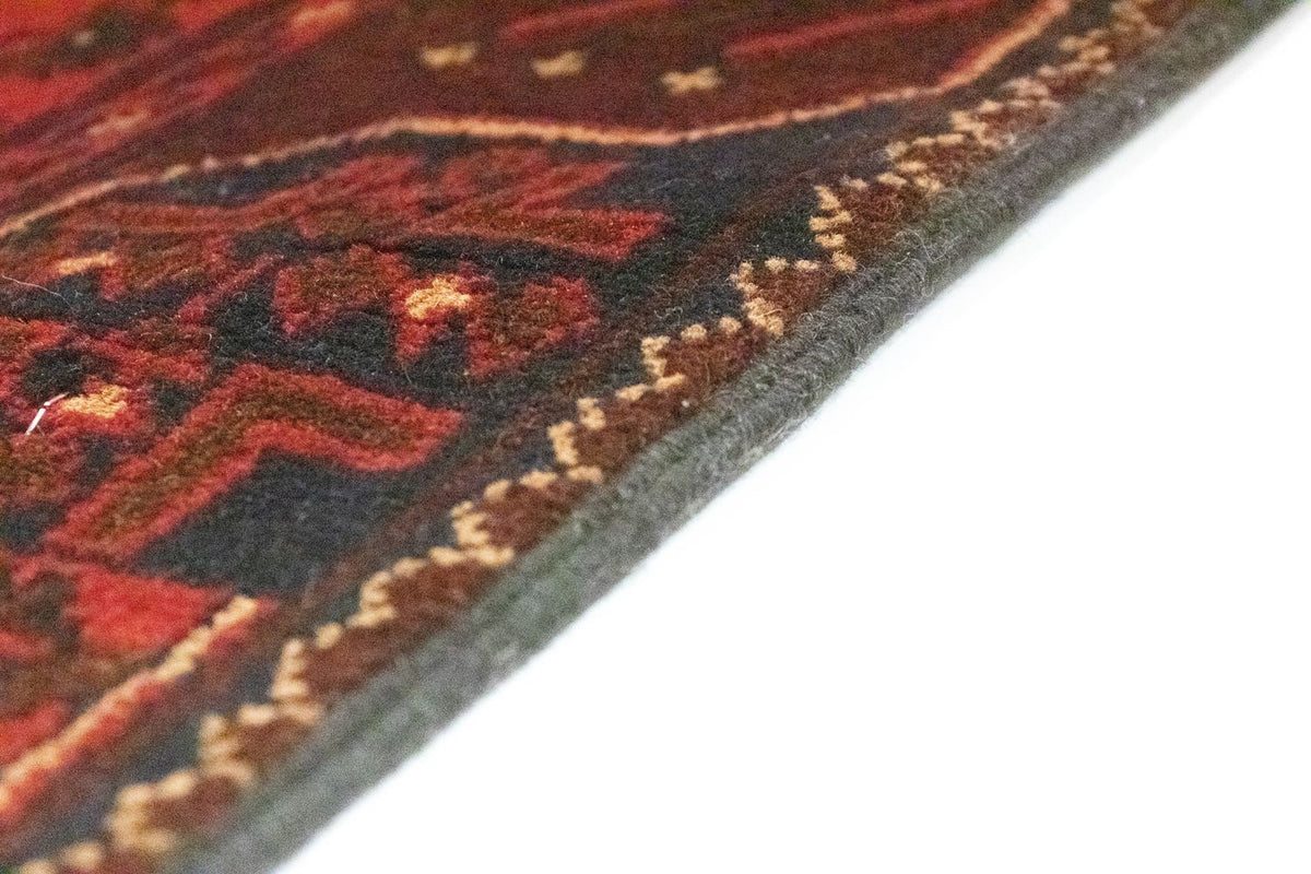 Biegacz Afgański dywan - Kunduz - 295 x 75 cm - czerwony