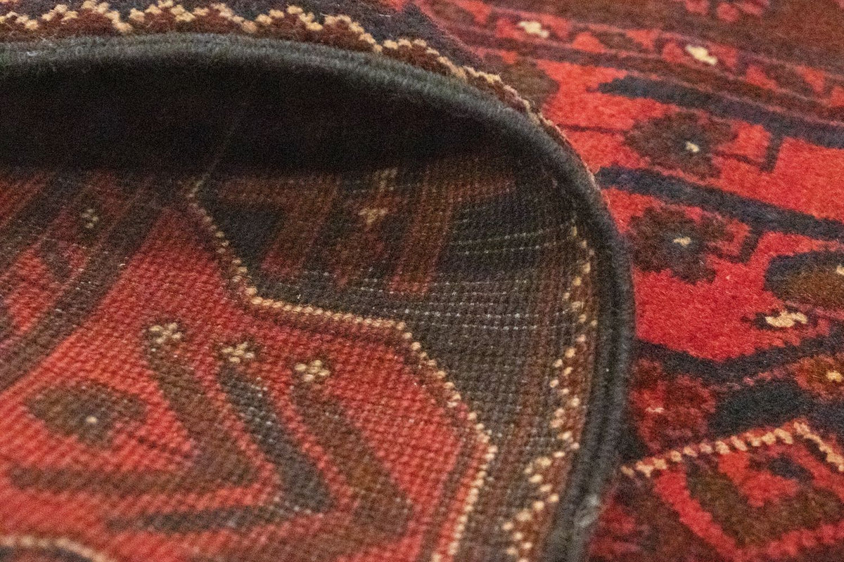 Biegacz Afgański dywan - Kunduz - 295 x 75 cm - czerwony