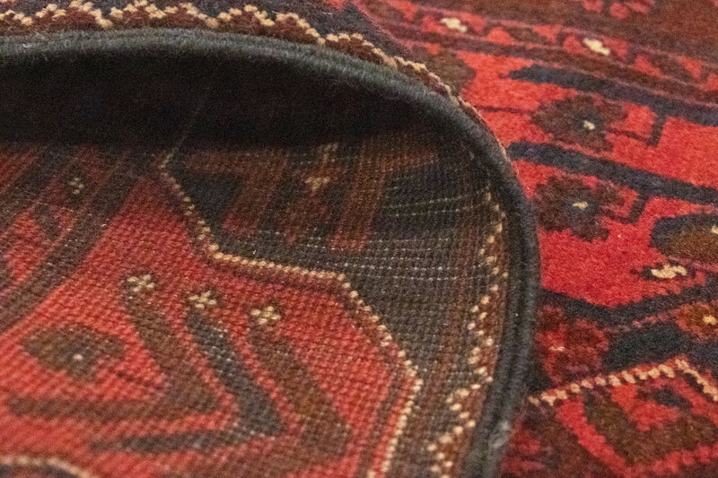 Biegacz Afgański dywan - Kunduz - 295 x 75 cm - czerwony