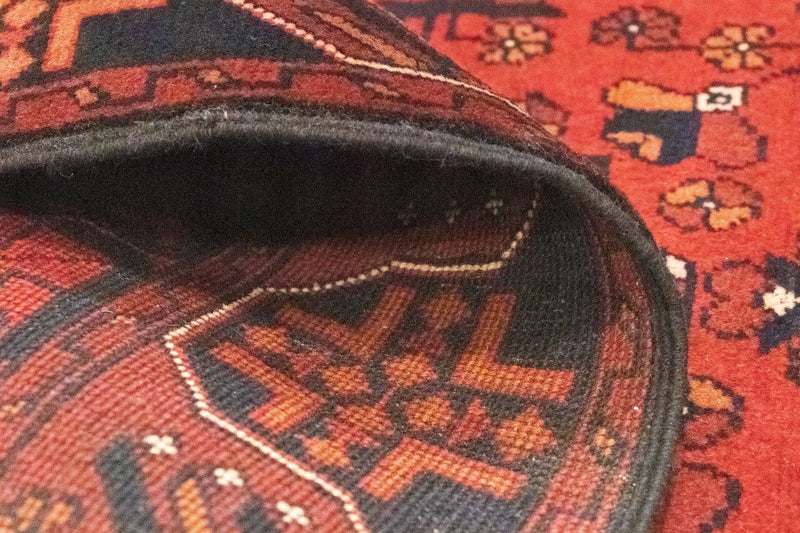 Biegacz Afgański dywan - Kunduz - 288 x 78 cm - czerwony