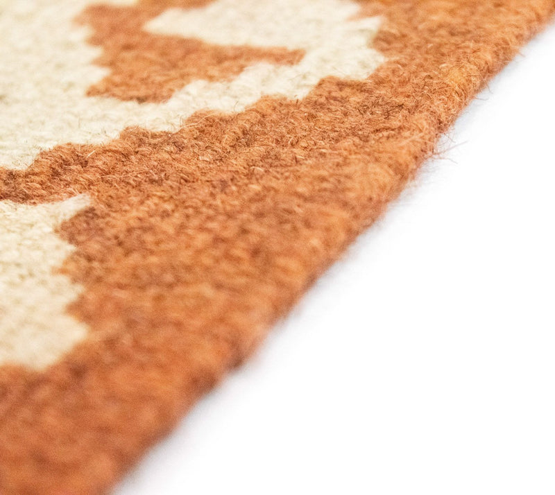 Biegacz Dywan Kelim - Orientalny - 396 x 81 cm - czerwony