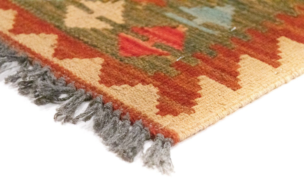 Biegacz Dywan Kelim - Orientalny - 300 x 80 cm - brązowy