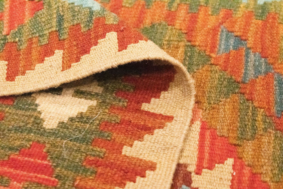 Biegacz Dywan Kelim - Orientalny - 300 x 80 cm - brązowy