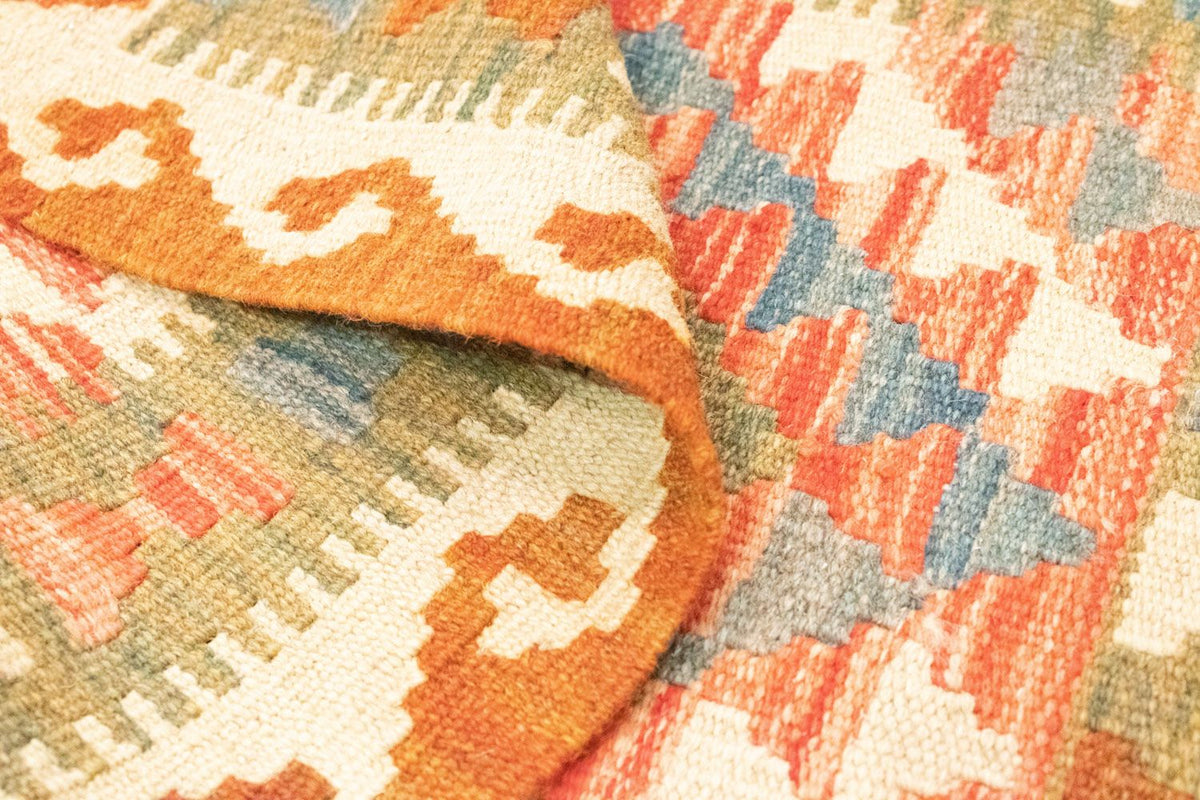 Dywan Kelim - Orientalny - 90 x 60 cm - pomarańczowy