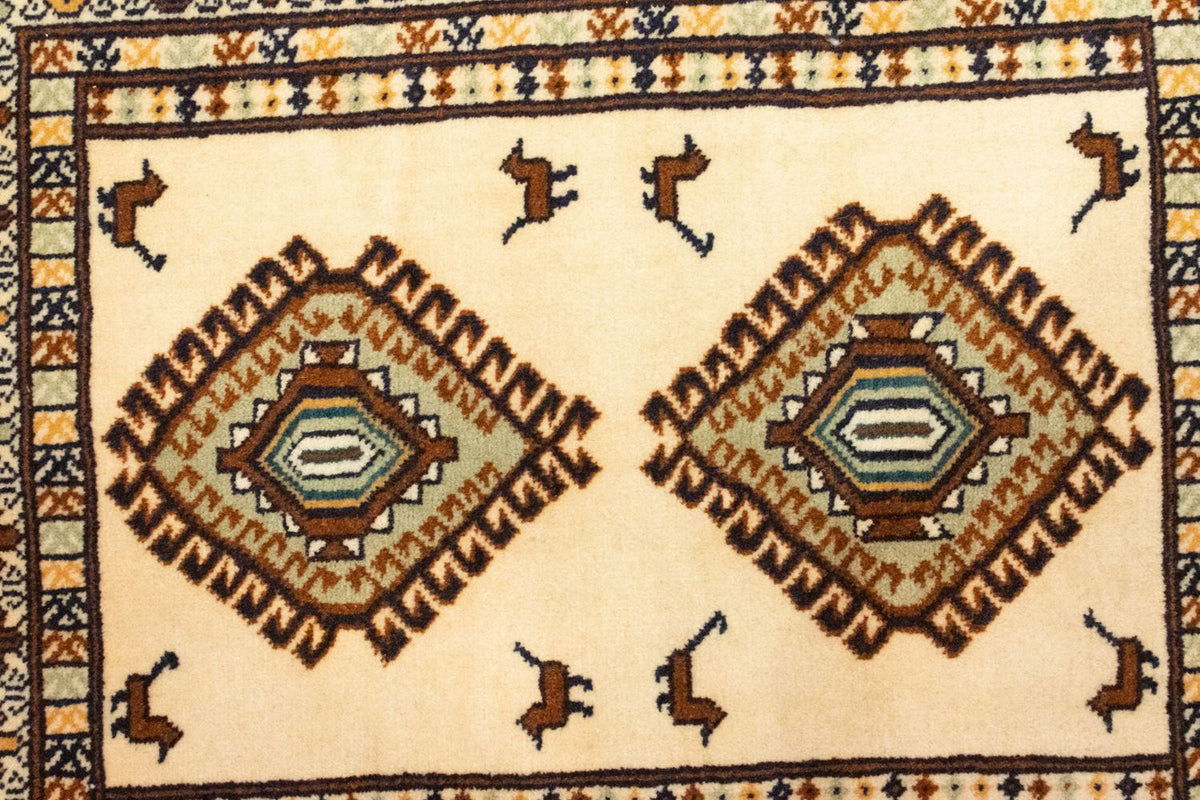 Dywan turkmeński - 87 x 64 cm - niebieski