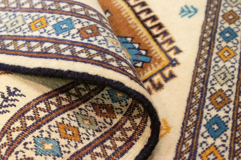 Dywan turkmeński - 88 x 63 cm - beżowy